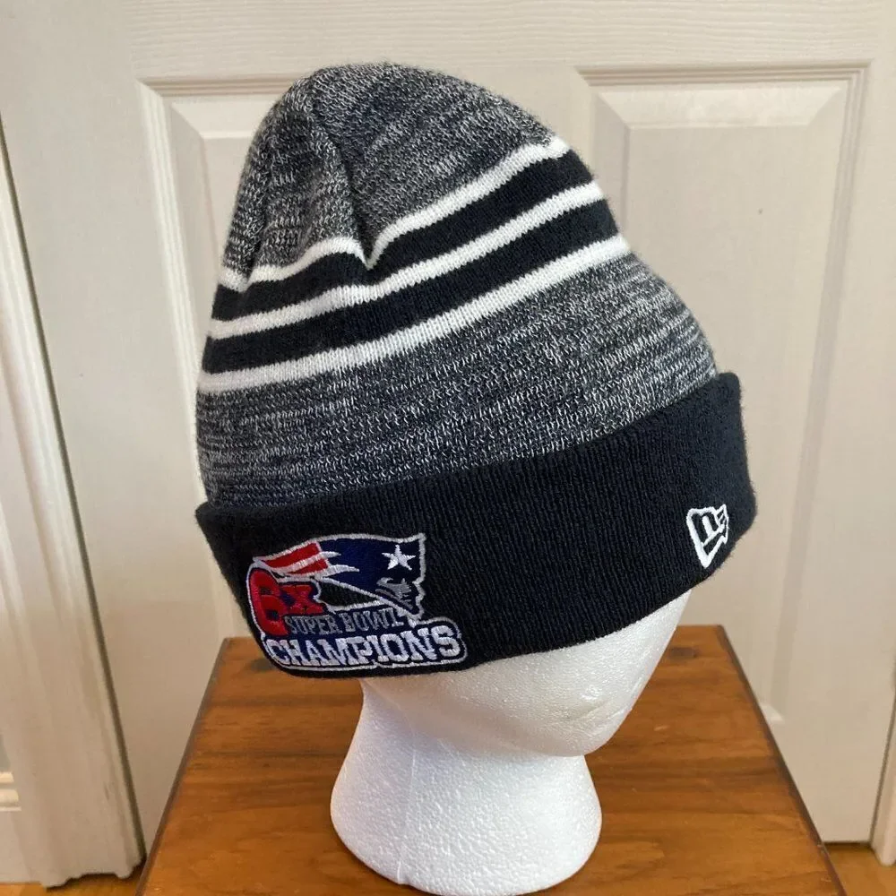 New England Patriots New Era 6X Super Bowl Champions Winter Hat OS